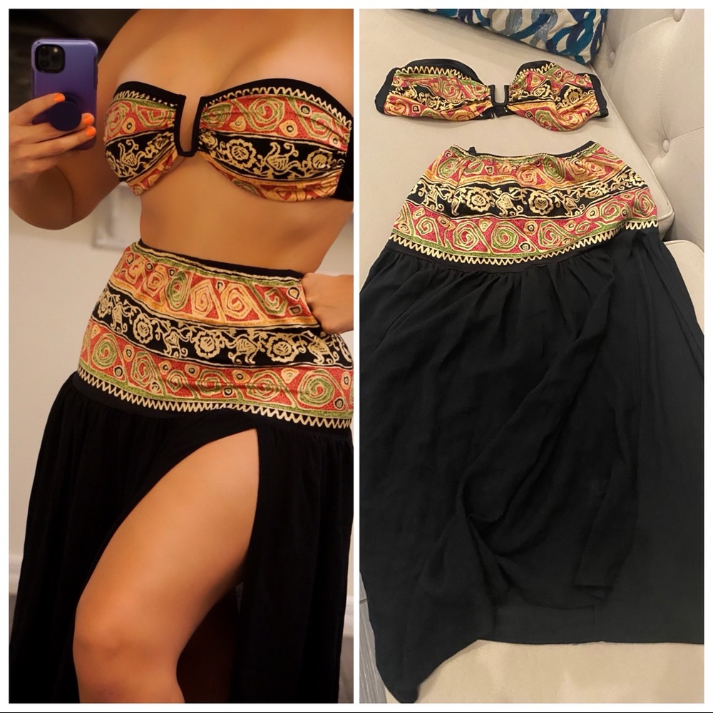 Catalina bikini top and skirt cover up - no bottom